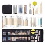 Clay Tools Kit, 52 PCS Complete Clay Tools Set for Sculpting and Pottery, Pottery Tools Includes Polymer Clay Tools, Sculpting Tools, Clay Carving Tools, Perfect Pottery Tool Kit