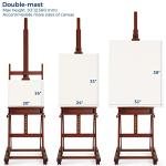 VISWIN Extended Large H-Frame Easel for Painting, Adjustable Beech Wood Artist Easel Stand with 4 Wheels & Storage Tray, Foldable Art Easel Floor for Adults, Hold Canvas up to 93" - W