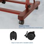 VISWIN Extended Large H-Frame Easel for Painting, Adjustable Beech Wood Artist Easel Stand with 4 Wheels & Storage Tray, Foldable Art Easel Floor for Adults, Hold Canvas up to 93" - W