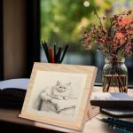 Easel for Painting - Tabletop Easel Stand, Adjustable Angle Art Wooden Easels for Painting, Canvases, Books, Artwork Displays Etc，13 4/5 Inches by 11 2/5 Inches