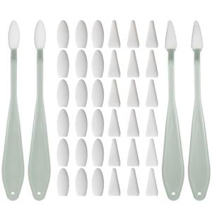 Blending Stumps for Drawing, 44 Pcs Blending Sponge Pen with 40 Pcs Replacement Sponge Oil Pastel Blending-Tools for Highlighting, Shadowing, and Correcting Drawing