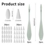 Blending Stumps for Drawing, 44 Pcs Blending Sponge Pen with 40 Pcs Replacement Sponge Oil Pastel Blending-Tools for Highlighting, Shadowing, and Correcting Drawing