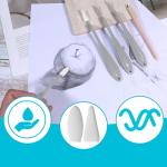 Blending Stumps for Drawing, 44 Pcs Blending Sponge Pen with 40 Pcs Replacement Sponge Oil Pastel Blending-Tools for Highlighting, Shadowing, and Correcting Drawing