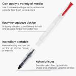 ARTEZA Watercolor Paint Set, 24 Metallic Watercolor Paints, Glitter Watercolor Paint in Half Pans, Travel Watercolor Set