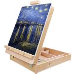 Louise Maelys Tabletop Beechwood Art Easel for Painting Canvases Table Easel Stand for Painters Painting by Numbers, Students Beginners Artist Adults