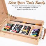 Louise Maelys Tabletop Beechwood Art Easel for Painting Canvases Table Easel Stand for Painters Painting by Numbers, Students Beginners Artist Adults