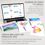 CHROMATEK 54 Watercolor Pens Set | Including 15 Page Pad & Online Video Tutorial Series | 4 Aquapens & 50 Unique Colors | Real Brush Pens | Easily Blendable, Vivid, Smooth | Professional Art Supplies