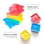 HIMI Gouache Paint Jelly Cup Refill, 4 Pack 30g, Single Color Paint for Artists & Hobby Painters, Unique Design In Jelly Cup Rich Pigment, Non Fading Art Supplies for Canvas and Paper Painting(WHITE)