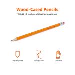 Amazon Basics Woodcased Classroom 2 Pencils with Erasers, Pre-sharpened, HB Lead, Value Pack of 30 count, Orange