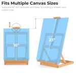 VISWIN Heavy-Duty Table Top Easel for Painting, Adjustable Beech Wood Tabletop Easel, Hold Canvas up to 23”, Portable Art Desktop Easel Stand for Adults, Artists, Beginners – Natural