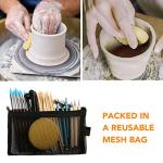 LotFancy 30PC Polymer Clay Tools Kit - Premium Stainless Steel & Wooden Handle Sculpting Tools for Ceramics, Air Dry Clay, Baking, Carving, Dotting, Molding, Painting - Includes Carrying Pouch