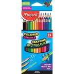 Maped Helix USA - Color'Peps Triangular Colored Pencils, 24 Pack - Art Project Creation - Vibrant Colors - Quality Art Supplies for Professionals and Hobbyists