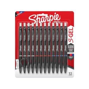 Sharpie S-Gel Gel Pens Writing Drawing Coloring Gel Pens For Journaling Medium Point Pen(0.7Mm) Assorted Colors 12 Count
