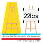 MEEDEN Art Easel Stand for Display - Adjustable Beech Wood Floor Easels for Painting, Holding Canvas up to 60", Ideal for Artist, Adults Painting Canvas, Drawing, Signs - Middle