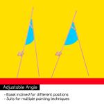 MEEDEN Art Easel Stand for Display - Adjustable Beech Wood Floor Easels for Painting, Holding Canvas up to 60", Ideal for Artist, Adults Painting Canvas, Drawing, Signs - Middle