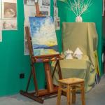 Somime H-Frame Studio Easel, Solid Beechwood Artist Easel with Storage Drawer, Adjustable Wooden Painting Easel Holding Canvas up to 78" High, Walnut