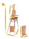 Mabef Sketch BX Backpacker Studio Easel, tan