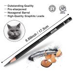 HIFORNY 24-Piece Graphite Sketching Pencil Set - 14B-5H, Ideal for Beginners & Artists