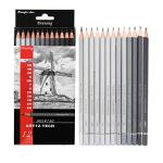 Pacific Arc Premium Graphite Drawing Pencils for Artists, Tech Pack - Professional Pencils for Drawing, Drafting, Sketching and Shading 12 Pk. - Great Non Toxic Art Supplies Set for Adults and Kids