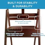 Somime Large Wooden H-Frame Studio Easel, Solid Beechwood Easel Stand with Storage Drawer, Height Adjustable to 34Inches High, Suitable for Painting, Sketching and Displaying, Walnut