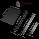 4 Pieces Polymer Clay Cutter Tools Acrylic Solid Clay Roller Pin Clear Sheet Rectangle Shape Backing Board Flexible Polymer Cutters Carbon Steel Blades for DIY Shaping Modelling Sculpting