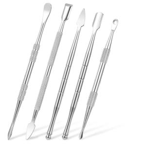 Piriuuo Wax Carving Tools Set, Stainless Steel Clay Sculpting Tools Double-Ended Pottery Carving Tools Wax Modeling Tools Dental Carvers Tools Wax Accessories Modeling Sculpting and Shaping(5 Style)