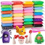 EDIFON Air Dry Clay Kit, 36 Colors Modeling Clay with Tools, Ultra Light, Safe and Non-Toxic, Ideal Gift for Kids (36 Colors+ Tools)