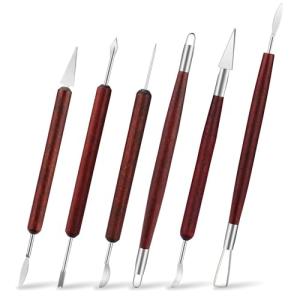 LINPHCEY 6-Piece Clay Sculpting Tools Set Perfect for Polymer Air Dry Modeling Clay Beginners & Professionals Ideal for DIY Pottery & Ceramics Tools for Clay Sculpey Sculpting & Crafting