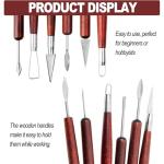 LINPHCEY 6-Piece Clay Sculpting Tools Set Perfect for Polymer Air Dry Modeling Clay Beginners & Professionals Ideal for DIY Pottery & Ceramics Tools for Clay Sculpey Sculpting & Crafting