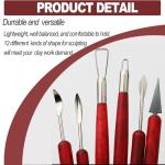 LINPHCEY 6-Piece Clay Sculpting Tools Set Perfect for Polymer Air Dry Modeling Clay Beginners & Professionals Ideal for DIY Pottery & Ceramics Tools for Clay Sculpey Sculpting & Crafting
