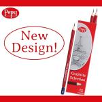 Pepy Graphite Professional Drawing Pencils - Set of 12 2H Pre-Sharpened Black Lead Pencils; Perfect for Drawing, Sketching and Shading, Graphic and Fine Art