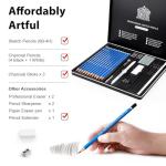ROCOD Sketch Pencils for Kids and Adults Drawing, 26-Piece Profession Sketching Pencils, Drawing Pencil for Artists Beginner Sketching, Art Graphite Pencil 6B to 4H