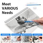 ROCOD Sketch Pencils for Kids and Adults Drawing, 26-Piece Profession Sketching Pencils, Drawing Pencil for Artists Beginner Sketching, Art Graphite Pencil 6B to 4H