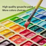HIMI Gouache Paint Set, 80 Pcs Professional Art Supplies Set with 72 Paints, 3 Brushes, Palette, Drawing Knife, Gouache Pad, Foldable Buaket,Go Pack, Great Kit for Artist, Beginner, and Adults