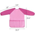 Kopokita Kids Art Smock, Kids Painting Apron, Waterproof Children Artist Smock with Long Sleeve with 3 Pockets for Toddlers Age 2-6 (Pink)