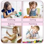 Kopokita Kids Art Smock, Kids Painting Apron, Waterproof Children Artist Smock with Long Sleeve with 3 Pockets for Toddlers Age 2-6 (Pink)