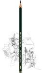 Faber-Castell 9000 Graphite Pencils Art Set In Slimflexi Case (8B-2H, 12pcs)