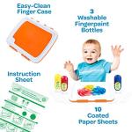 Crayola Mess Free Finger Painting Station, Washable Finger Paint for Toddlers, Arts & Crafts Set, Sensory Activity, Art Travel Toy, Gift for Toddlers, 1+