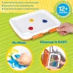 Crayola Mess Free Finger Painting Station, Washable Finger Paint for Toddlers, Arts & Crafts Set, Sensory Activity, Art Travel Toy, Gift for Toddlers, 1+