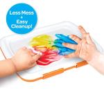 Crayola Mess Free Finger Painting Station, Washable Finger Paint for Toddlers, Arts & Crafts Set, Sensory Activity, Art Travel Toy, Gift for Toddlers, 1+