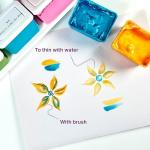 Gouache Paint Set 42x50ml/1.7oz With Lids - 24 Metallic and 18 Basic Colors
