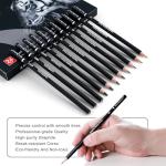 Kird Barken 24PCS Professional Sketch Pencil Set – 5H to 14B Pencils, Charcoal Pencils, Art Supplies Kit with Erasers, Sharpener, Knife – Ideal Gift for Artists, Students, Kids, Beginners