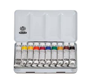 Schmincke - HORADAM® Gouache, 10 x 0,51 fl oz / 15 ml tubes, 72 701 097, 10 finest gouache colors in a metal box, highest concentration of pigments