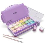 HIMI Gouache Paints set, 18 Colors, 30ml, 18 US fl oz, Non Toxic Paint for Canvas and Paper, Art Supplies for Professionals, Student, Kids and More (Purple)
