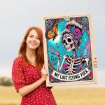 Meothan Skull Diamond Art Kits for Adults-Skull Last Flying Diamond Painting Kits for Adults Beginners, 5D DIY Full Drill Round Rhinestone Gem Art Crafts Paintings for Home Wall Decor 12"x16"