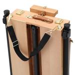 Falling in Art Light Weight French Style Field and Sketchebox Easel with Aluminum Tripod, Adjustable Beechwood Tripod Standing Easel with Drawer, Palette
