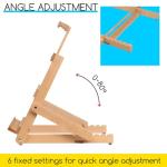 MEEDEN Heavy-Duty H-Frame Tabletop Easel: Adjustable Studio Desktop Easel for Painting- Portable Beechwood Art Easel Stand for Artist - Hold Canvas up to 20" High