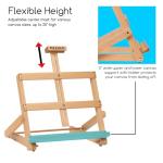 MEEDEN Heavy-Duty H-Frame Tabletop Easel: Adjustable Studio Desktop Easel for Painting- Portable Beechwood Art Easel Stand for Artist - Hold Canvas up to 20" High