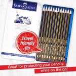 Faber-Castell Graphite Pencils Drawing Set: 12 Art Pencils for Sketching (4H, 3H, 2H, H, F, HB, B, 2B, 3B, 4B, 5B, and 6B), Shading Pencils for Drawing and Sketching, Graphite Pencil Kit