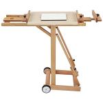 Creative Mark Mirage All Media Wood Studio Easel, Natural Finish, Artist Easel, Adjustable Angle, Solid Elmwood, 83" Height, 71" Canvas Capacity, Sturdy Base